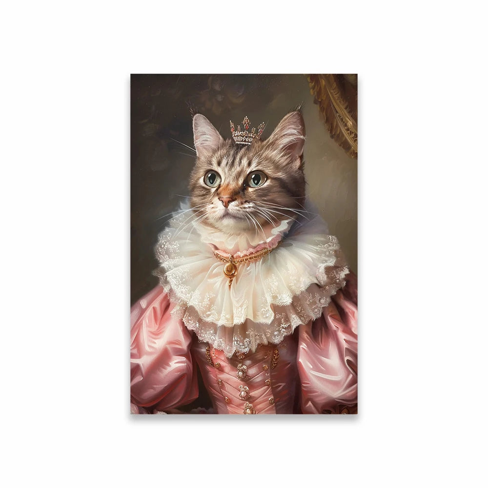 Custom Royal Pet Portrait Poster Personalized Renaissance Dog From Photo Prints Canvas Painting Prints Gift for Cat Room Decor