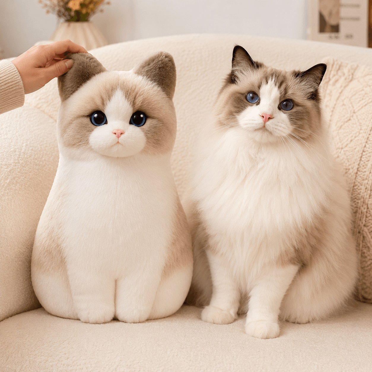 Custom Pet Pillow from Photo – Personalized 3D Dog Cat Shaped Pillow, Pet Lover Gift