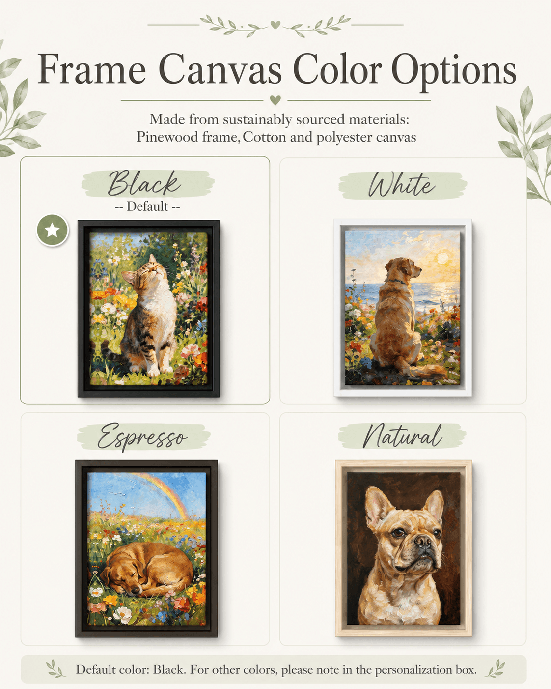 Custom Pet Portrait Oil Painting Style – Personalized Cat Dog Canvas Memorial Gift From Photo - Printoni