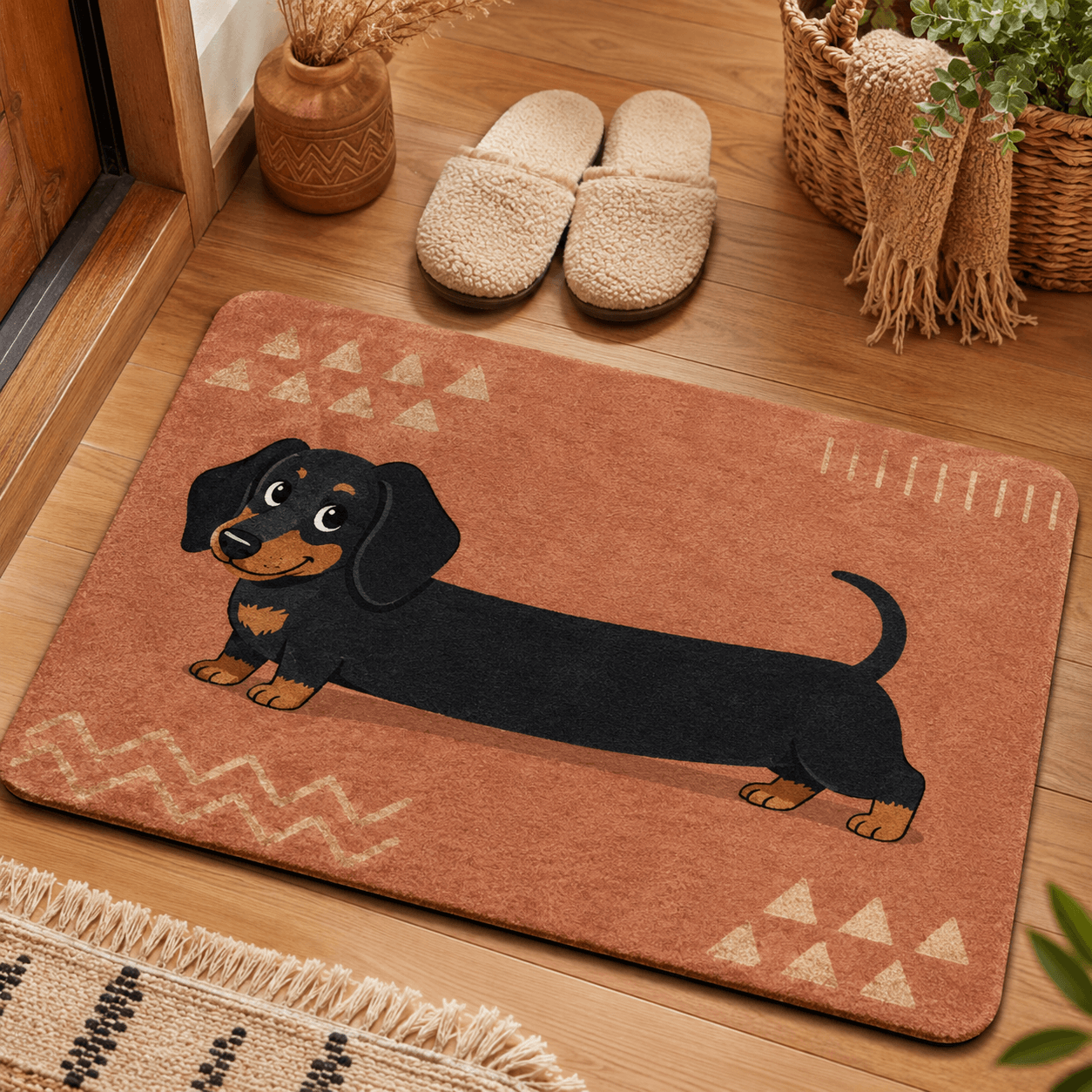 Cute Long Cat Doormat – Funny Stretched Cat Door Mat for Cat Lovers, Home Entrance Decor