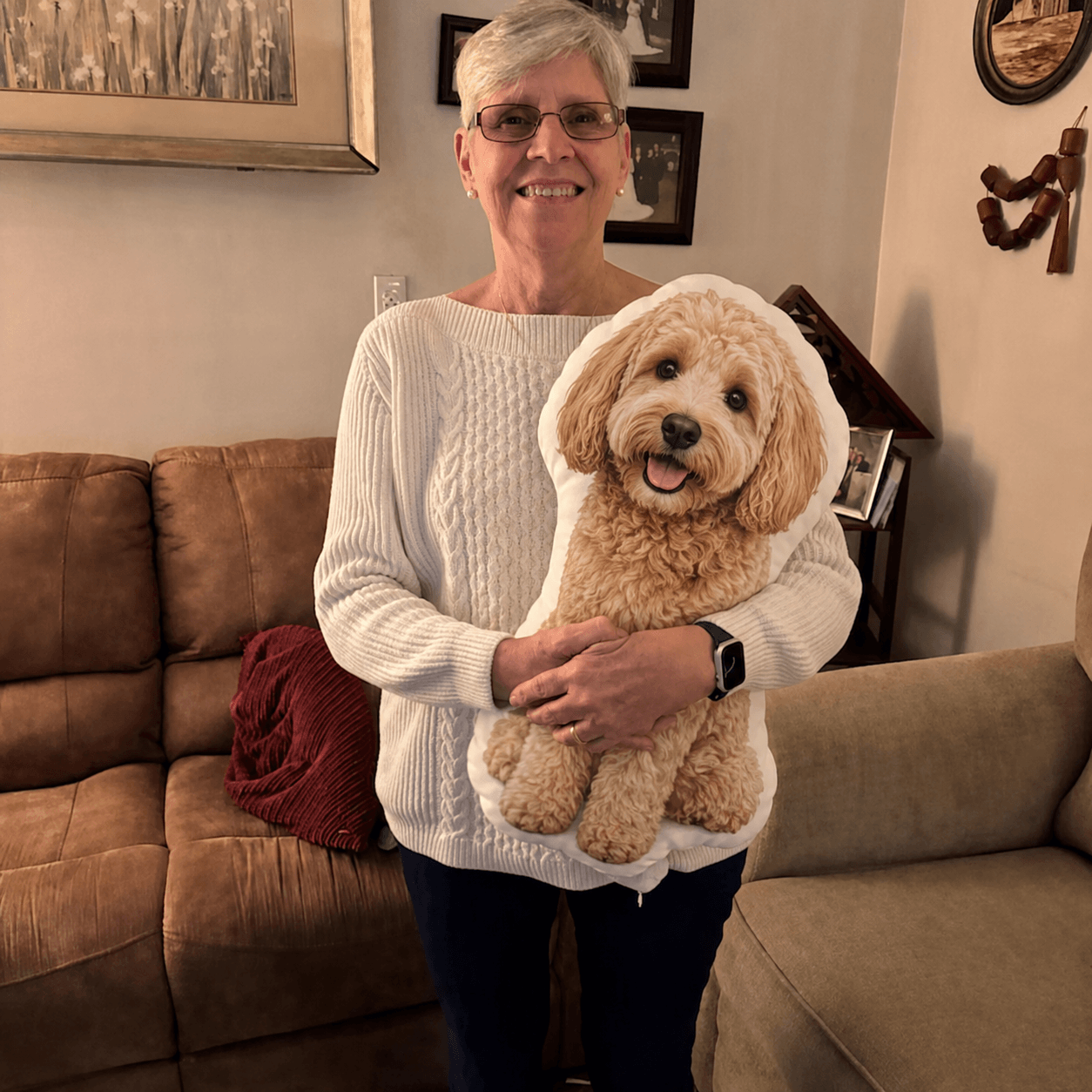 Custom Pet Pillow from Photo, Personalized 3D Dog Cat Pillow – Pet Memorial Gift & Dorm Decor - Printoni