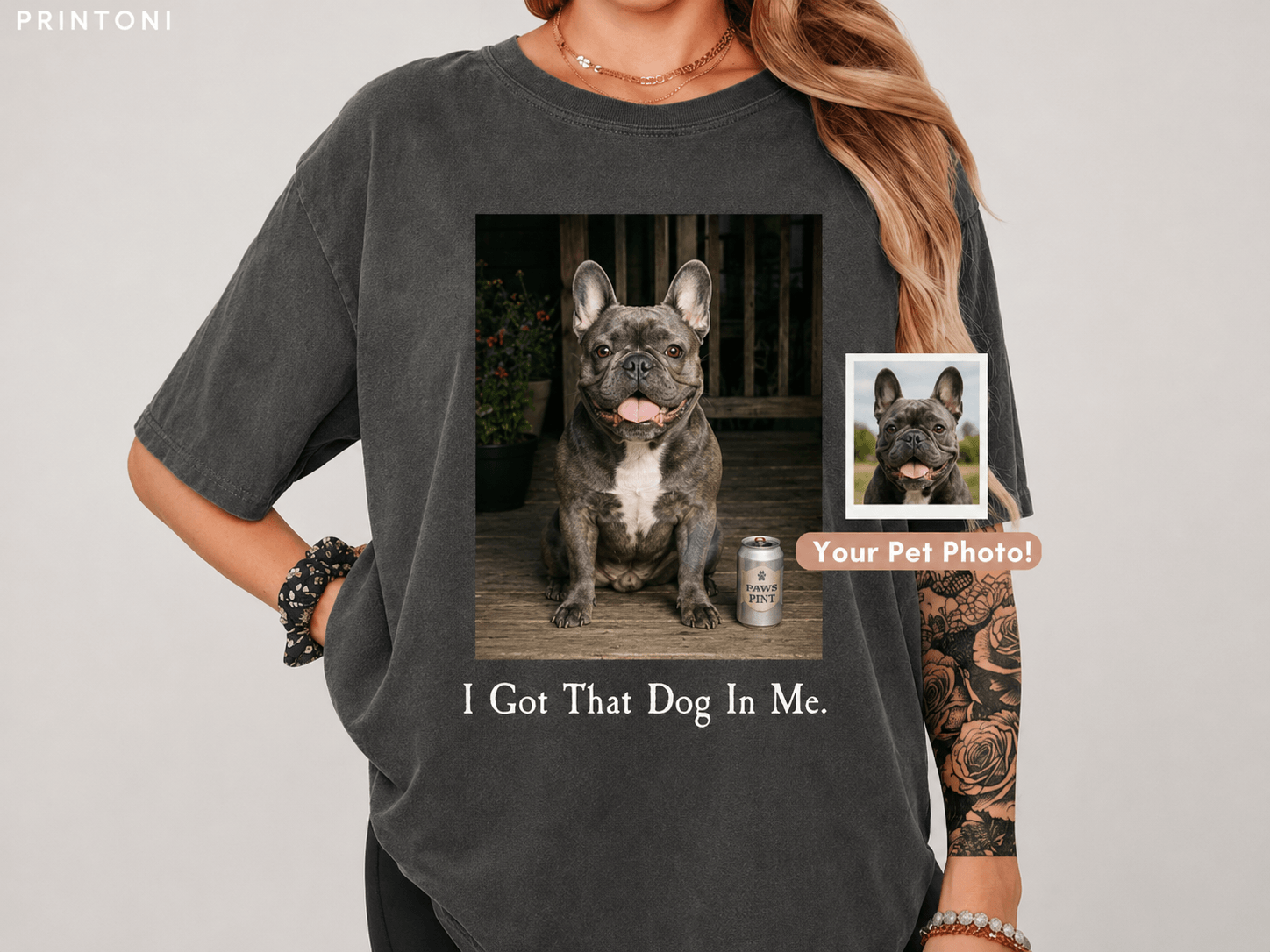 I Got That Dog In Me Shirt, Custom Dog Photo Tee from Photo, Personalized Funny Dog Lover Gift, Dog Mom Dad Shirt