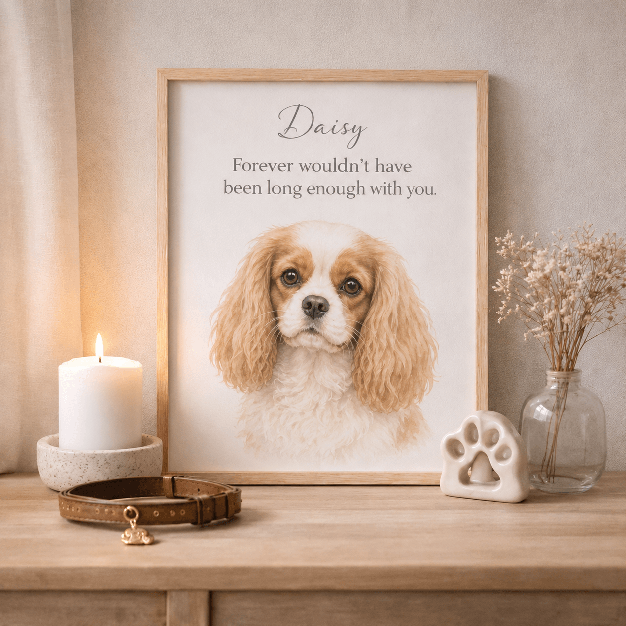 Custom Cat Memorial Canvas Print | Personalized Pet Portrait from Photo | Sympathy Gift for Dog Loss - Printoni