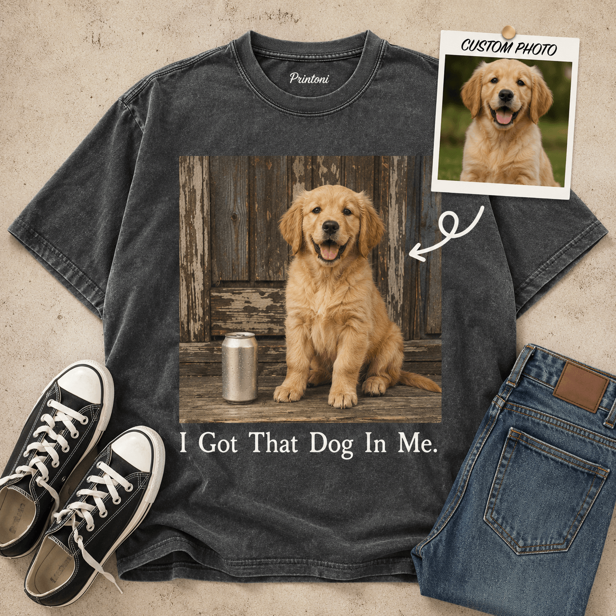 I Got That Dog In Me Shirt, Custom Dog Photo Tee from Photo, Personalized Funny Dog Lover Gift, Dog Mom Dad Shirt