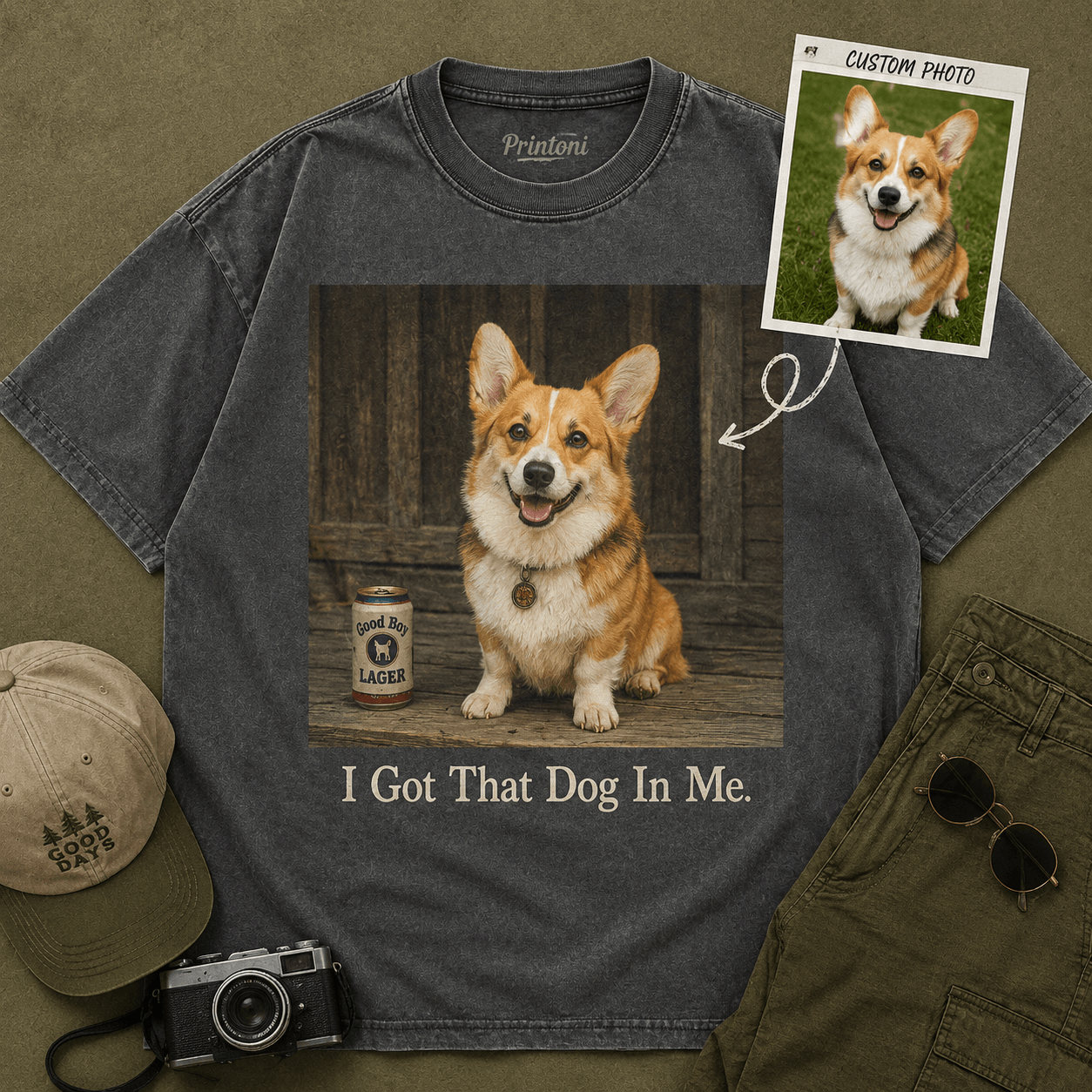 I Got That Dog In Me Shirt, Custom Dog Photo Tee from Photo, Personalized Funny Dog Lover Gift, Dog Mom Dad Shirt