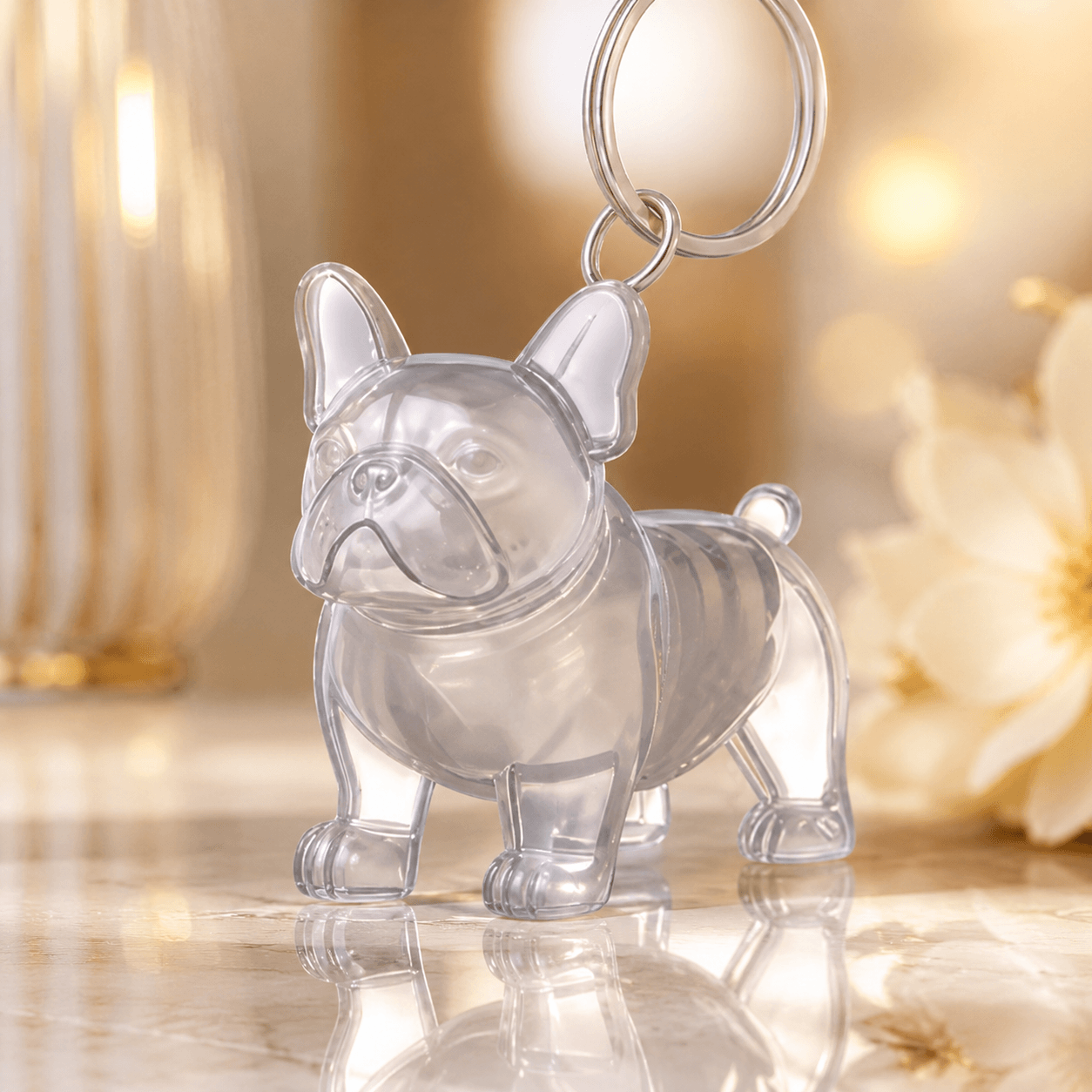 Custom Pet Fur Keepsake Ornament – Personalized Dog Memorial Glass Figurine, Pet Loss Gift
