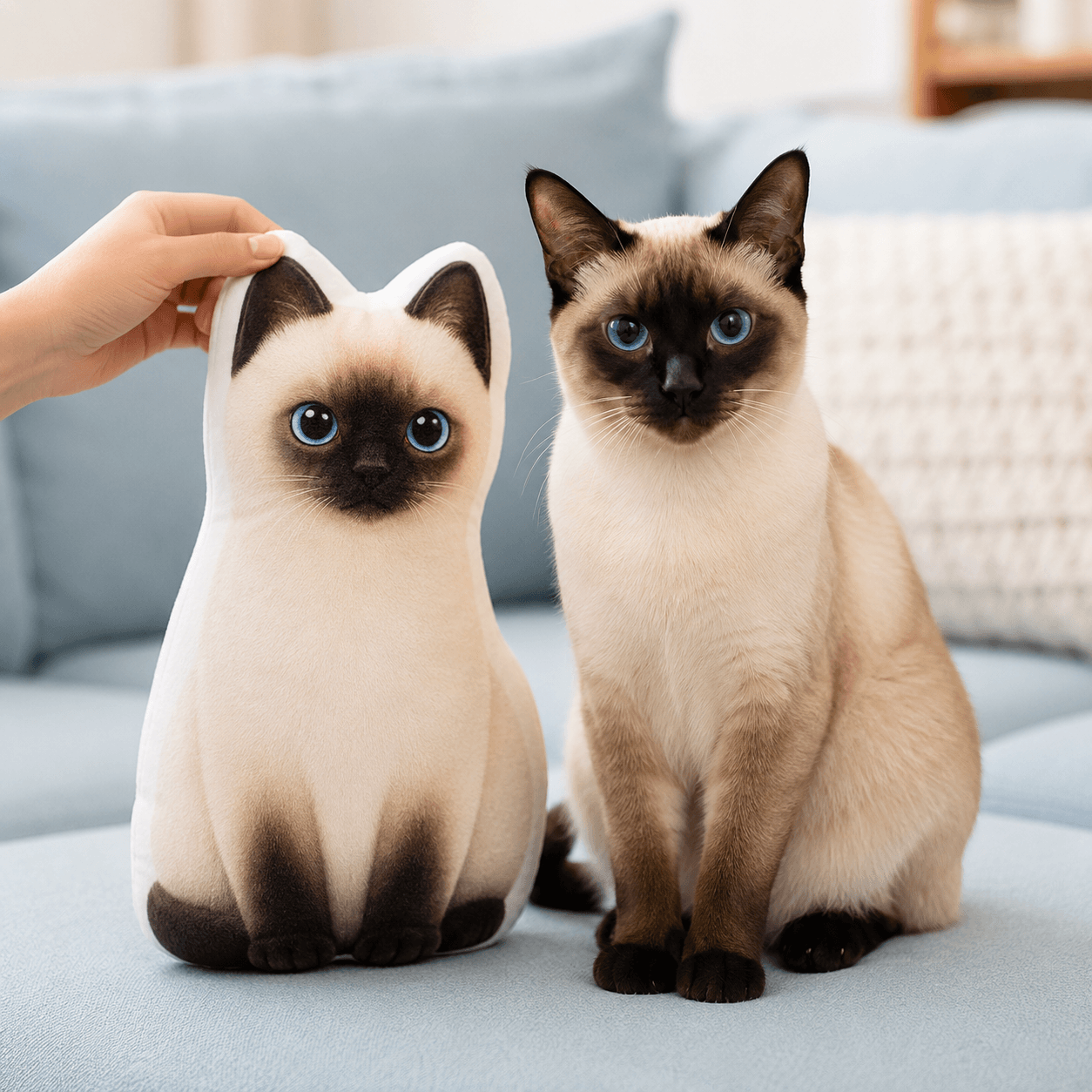 Custom Pet Pillow from Photo – Personalized 3D Dog Cat Shaped Pillow, Pet Lover Gift