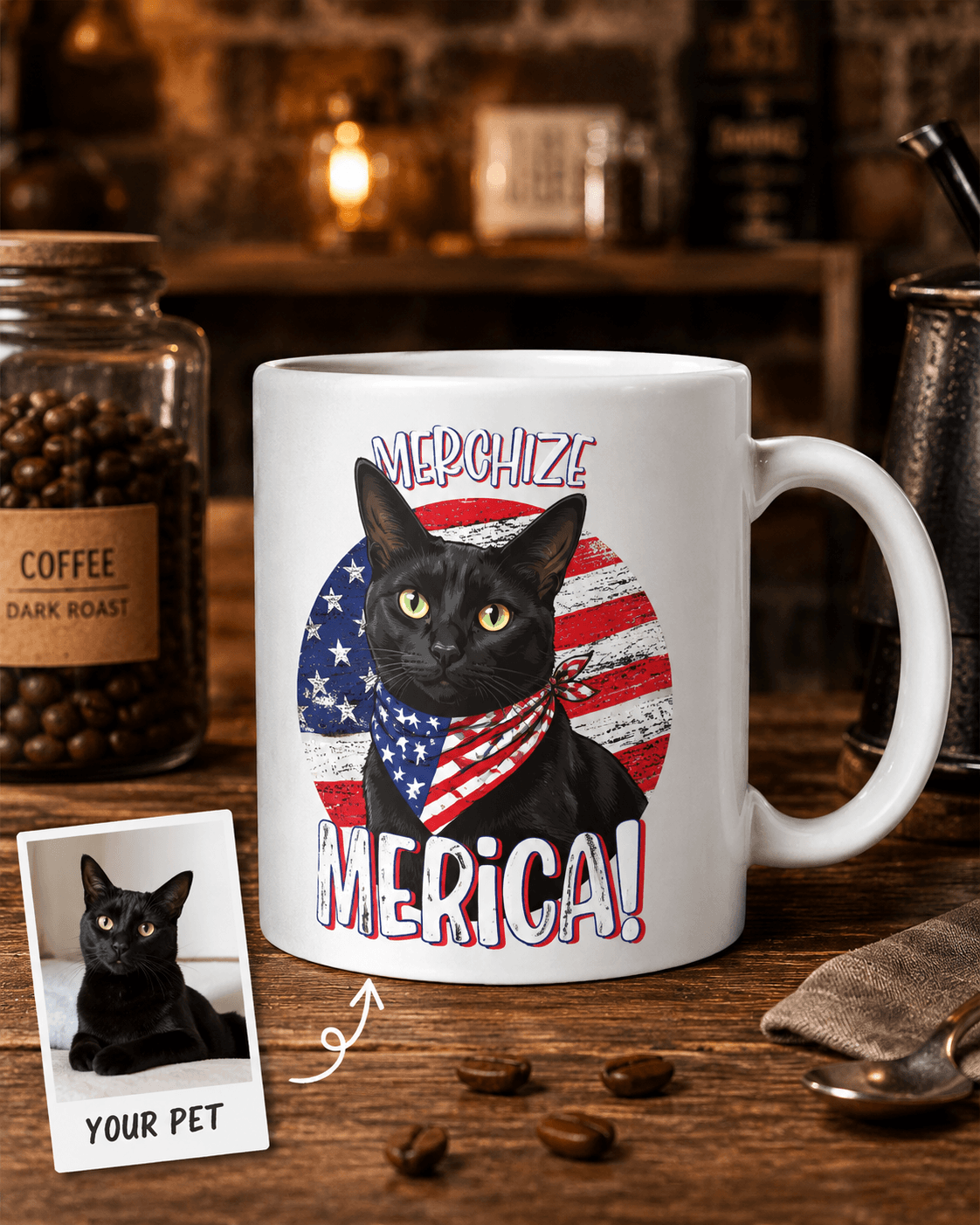 Custom Pet Mug from Photo – Personalized Pawsome Cat & Dog Gift