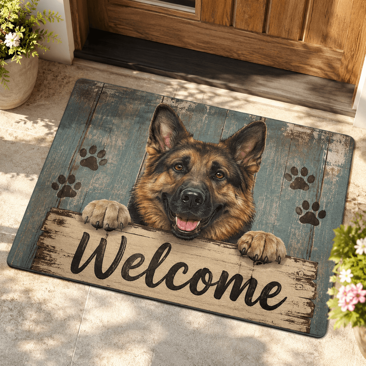 Welcome Doormat – Cute Peeking Dog Cat Door Mat, Pet Lover Gift Home Decor