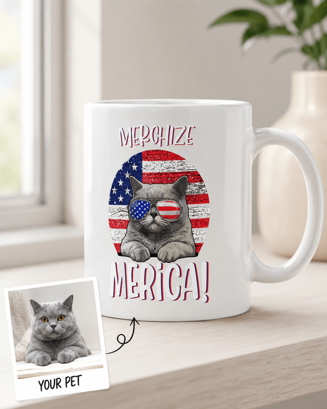 Custom Pet Mug from Photo – Personalized Pawsome Cat & Dog Gift