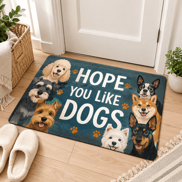 Hope You Like Dogs Doormat – Funny Dog Lover Welcome Door Mat
