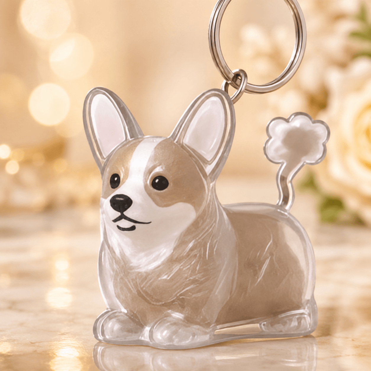 Custom Pet Fur Keepsake Ornament – Personalized Dog Memorial Glass Figurine, Pet Loss Gift