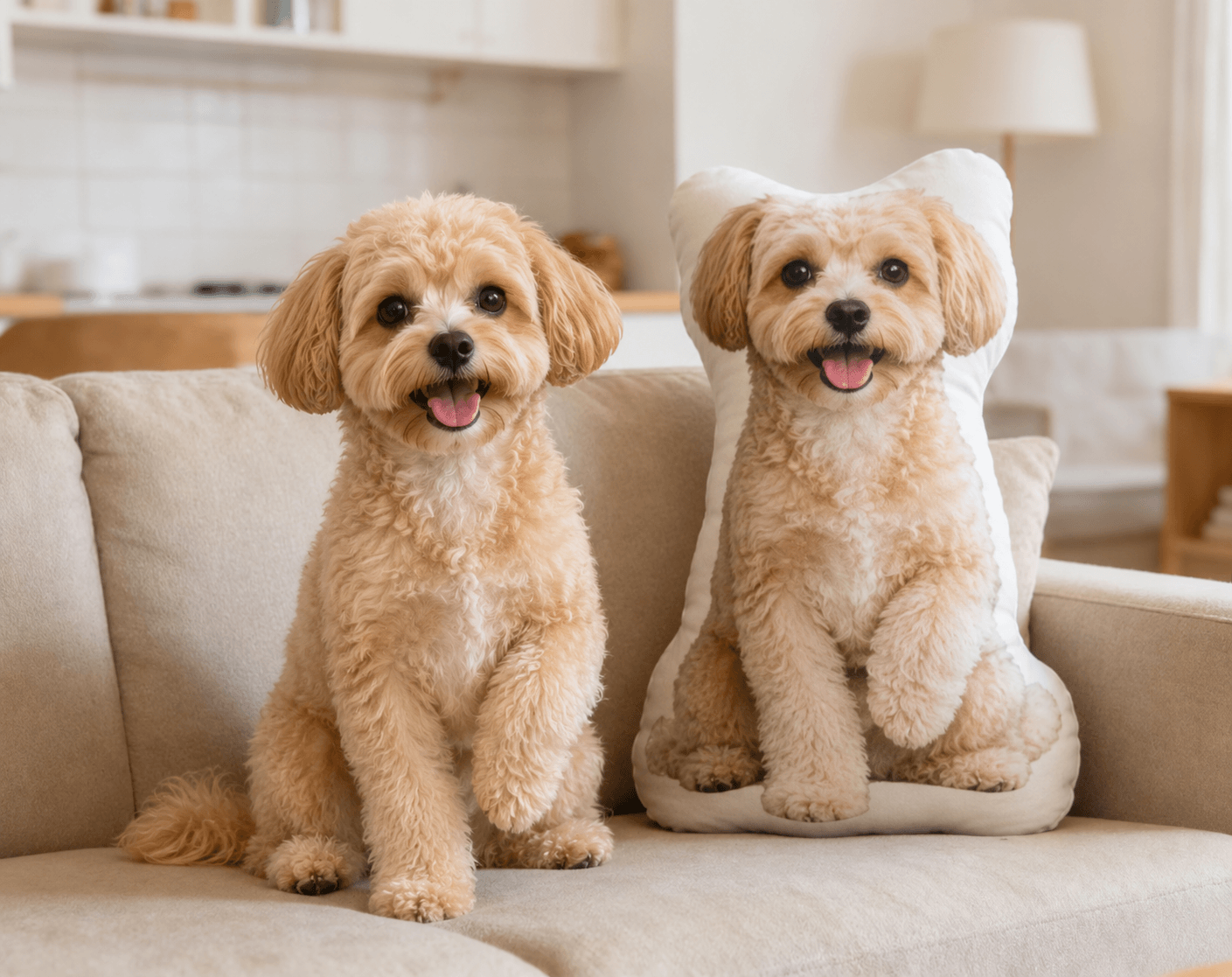Custom Pet Pillow from Photo, Personalized 3D Dog Cat Pillow – Pet Memorial Gift & Dorm Decor - Printoni