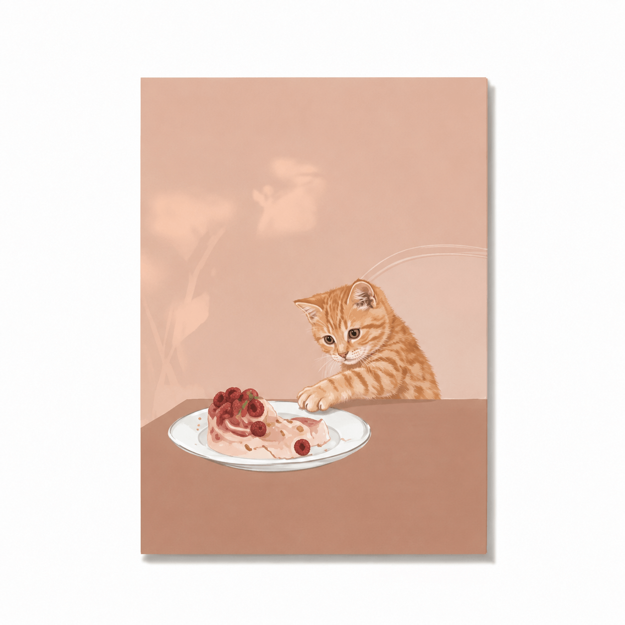 Cute Cartoon Cat Nursery Wall Art – Nordic Canvas Print Poster for Kids Room Home Decor