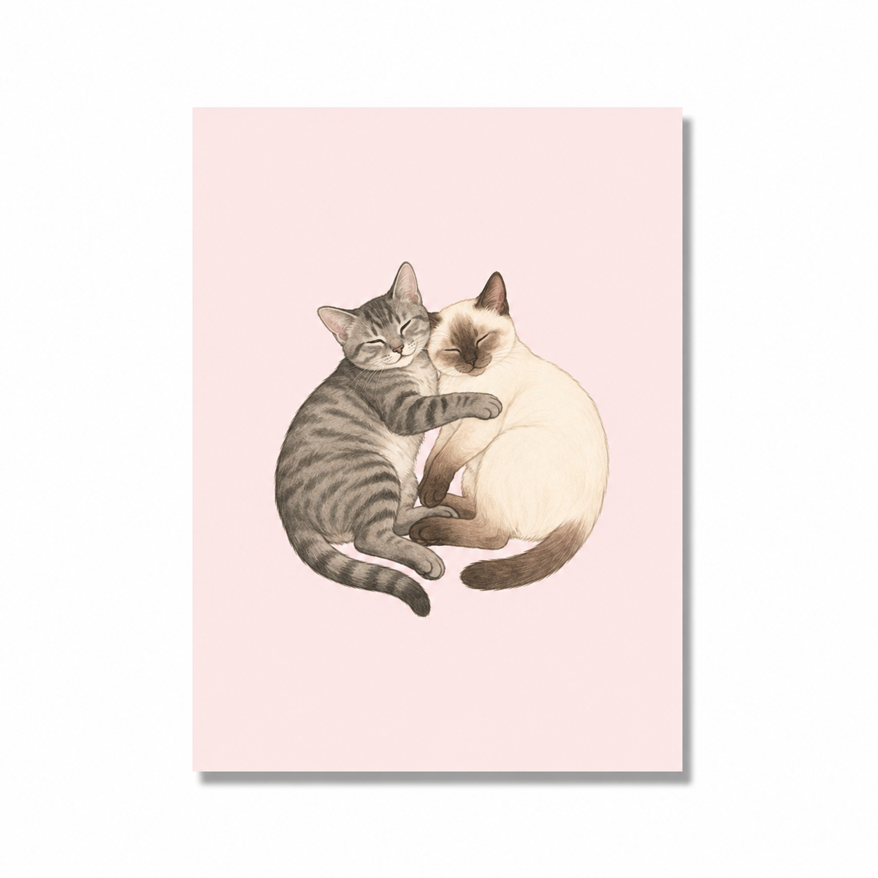 Cute Cartoon Cat Nursery Wall Art – Nordic Canvas Print Poster for Kids Room Home Decor
