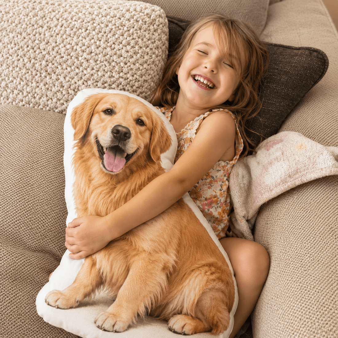 Custom Pet Pillow from Photo, Personalized 3D Dog Cat Pillow – Pet Memorial Gift & Dorm Decor - Printoni