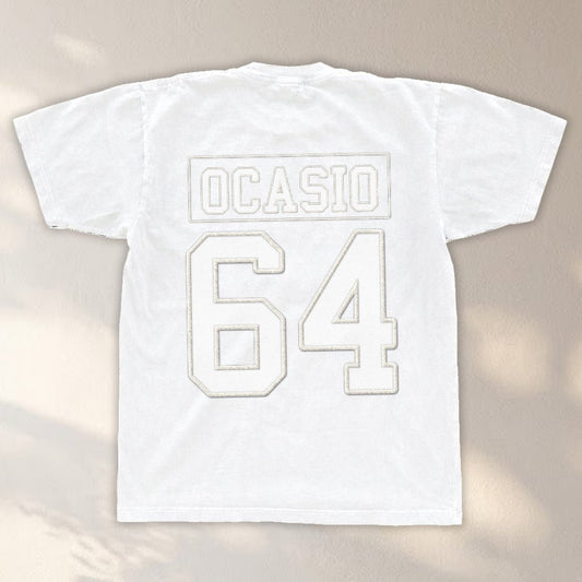 Ocasio 64 Jersey Style Vintage Tee | Political Fan Merch Shirt | Dark Washed Comfort Colors Tee - Tuli Clothing