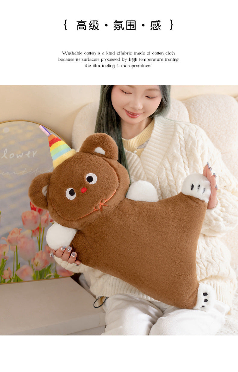Cross-Border New Puppy Pillow, Kitten Plush Toy, Cute Dog Doll, Nap Pillow, Sofa Pillow, Batch Goods