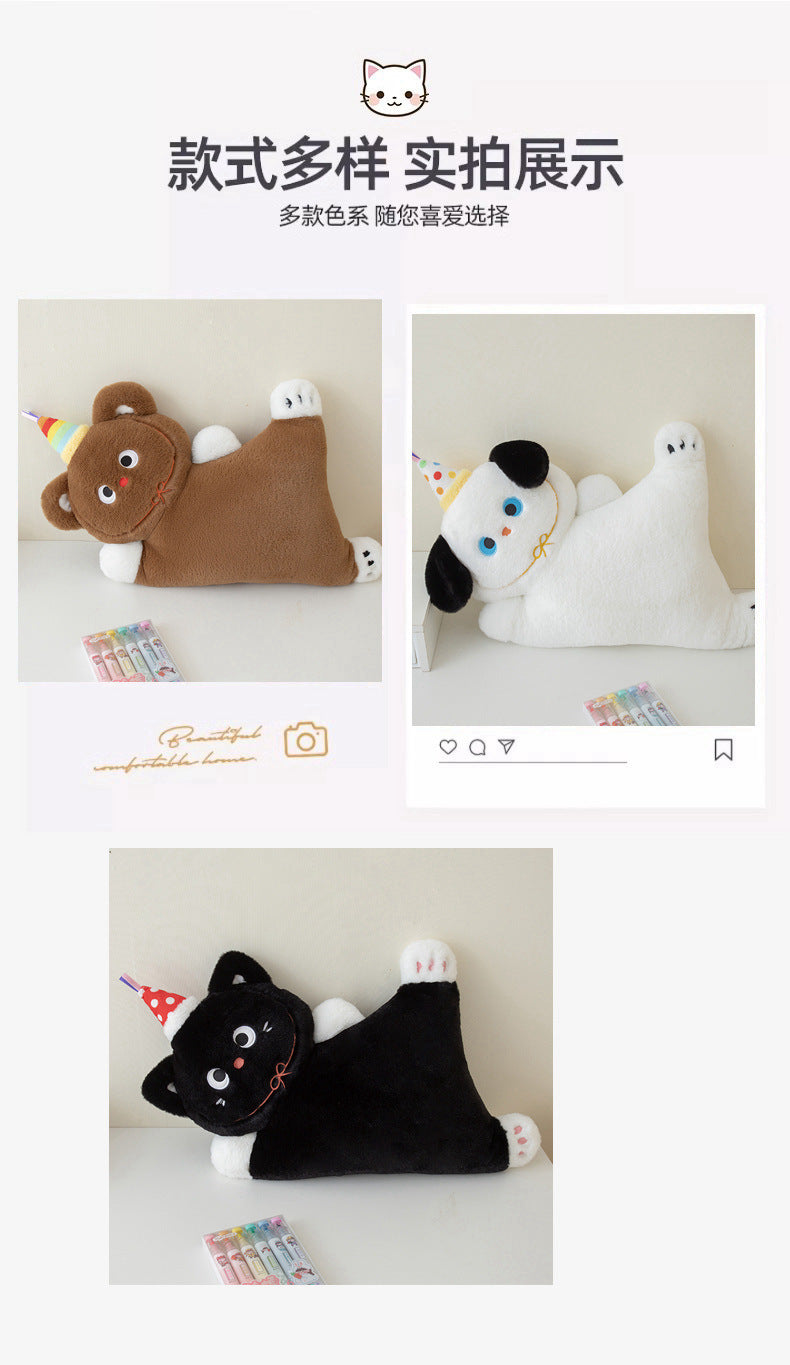 Cross-Border New Puppy Pillow, Kitten Plush Toy, Cute Dog Doll, Nap Pillow, Sofa Pillow, Batch Goods