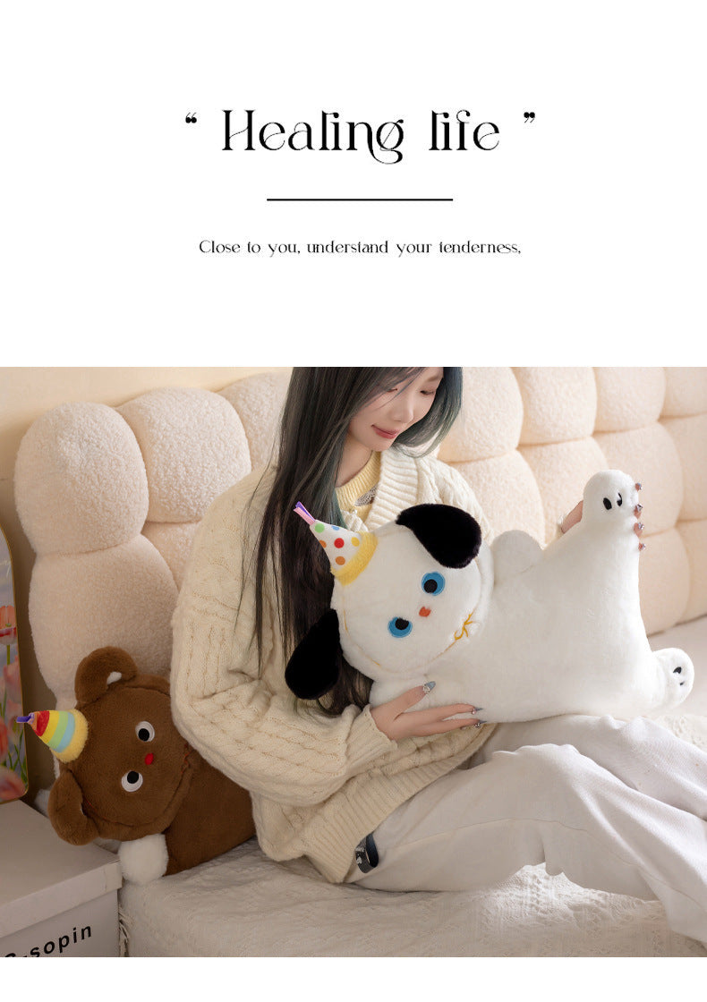 Cross-Border New Puppy Pillow, Kitten Plush Toy, Cute Dog Doll, Nap Pillow, Sofa Pillow, Batch Goods