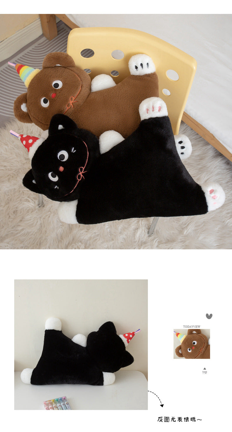 Cross-Border New Puppy Pillow, Kitten Plush Toy, Cute Dog Doll, Nap Pillow, Sofa Pillow, Batch Goods