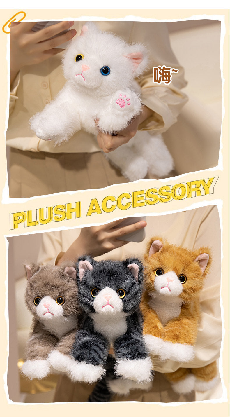 Cute Artificial Cat Doll, Lying Cat Plush Toy Doll, Kidsren's Comfort Rag Doll, Birthday Gift for Girls