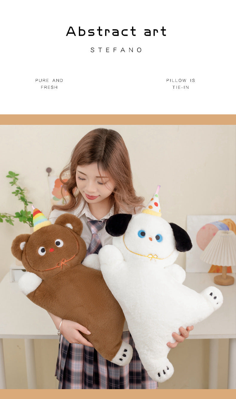 Cross-Border New Puppy Pillow, Kitten Plush Toy, Cute Dog Doll, Nap Pillow, Sofa Pillow, Batch Goods
