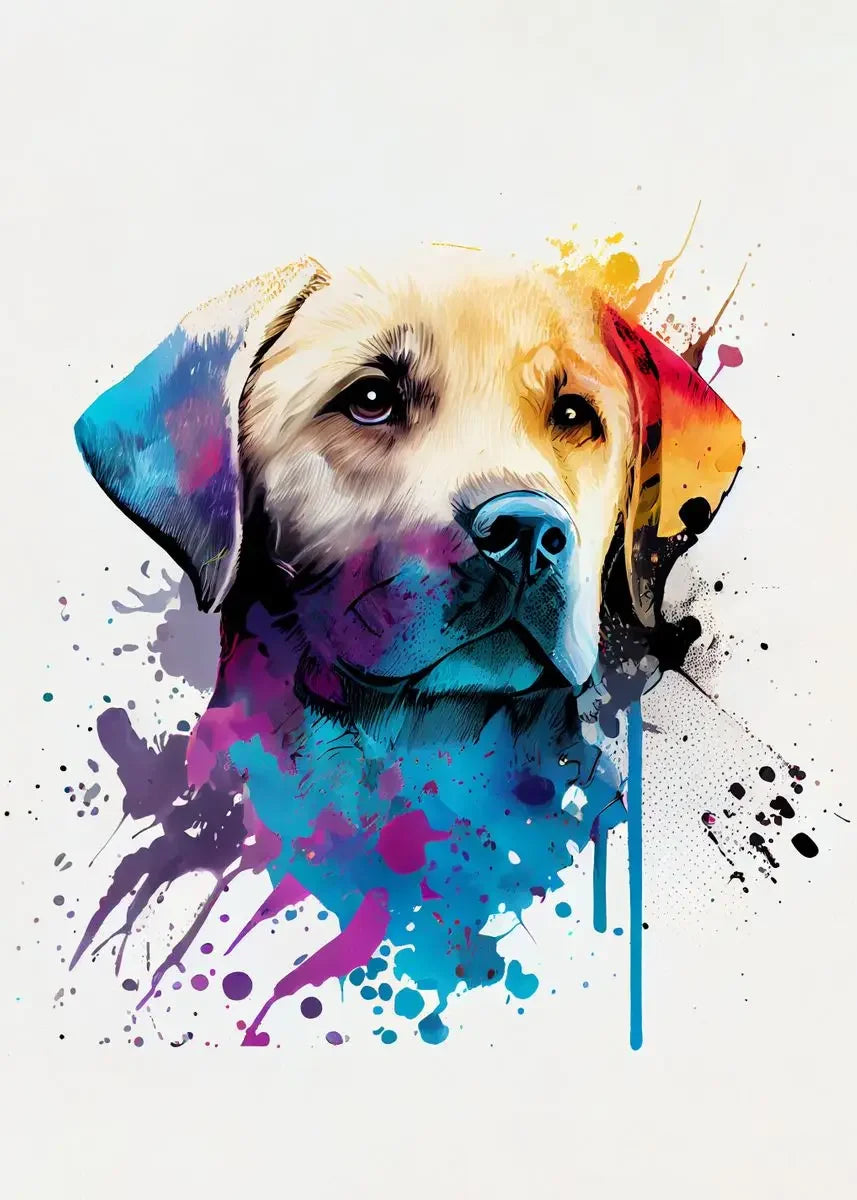 Cute Graffiti Pet Dogs Poster Prints Golden Retriever Border Collie French Bulldog Wall Art Canvas Painting Home Room Decor