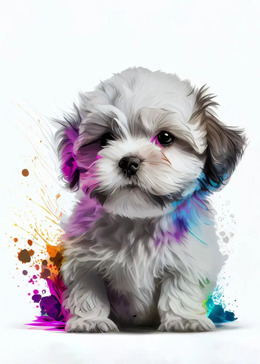 Cute Graffiti Pet Dogs Poster Prints Golden Retriever Border Collie French Bulldog Wall Art Canvas Painting Home Room Decor