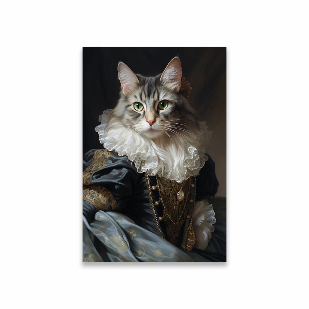 Custom Royal Pet Portrait Poster Personalized Renaissance Dog From Photo Prints Canvas Painting Prints  Gift for Cat Room Decor