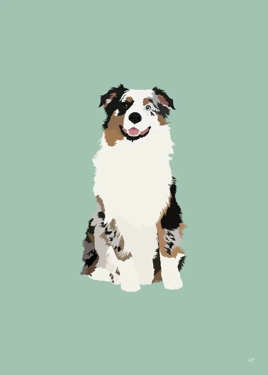 Modern Colorful Abstract Puppy Portrait Poster Wall Art Picture Beagle Koki Bull Dog Canvas Painting Simple Living Room Decor