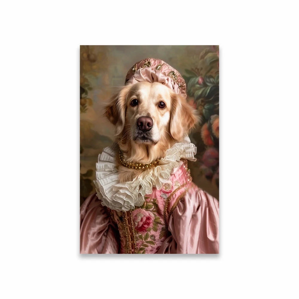 Custom Royal Pet Portrait Poster Personalized Renaissance Dog From Photo Prints Canvas Painting Prints  Gift for Cat Room Decor