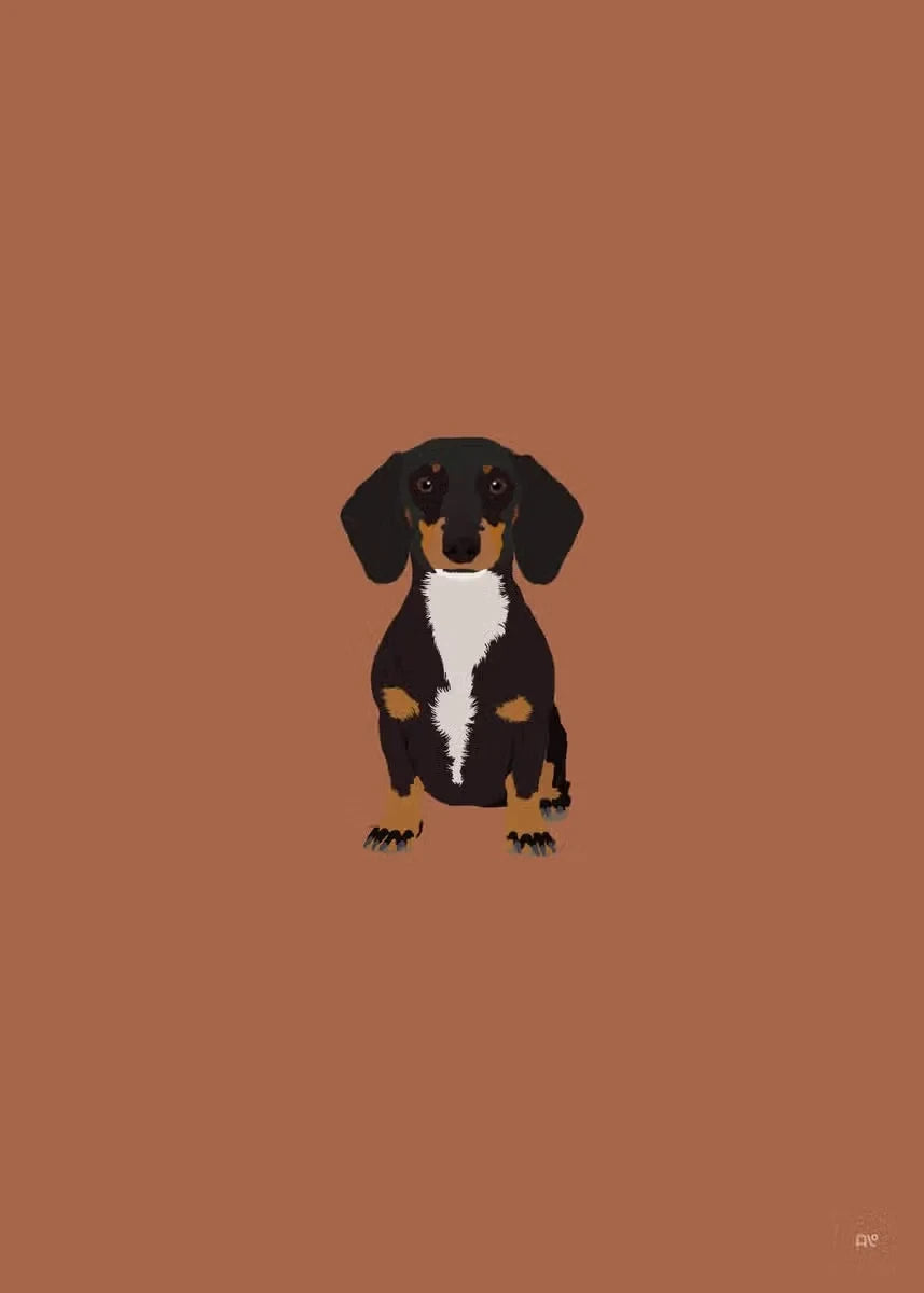 Modern Colorful Abstract Puppy Portrait Poster Wall Art Picture Beagle Koki Bull Dog Canvas Painting Simple Living Room Decor