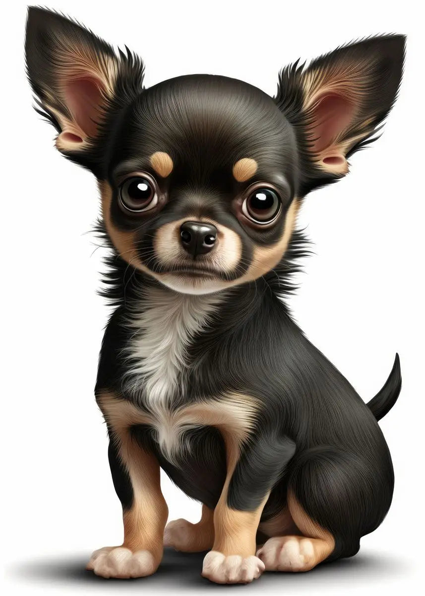 Cute Baby Pet Portrait Canvas Poster Bulldog Schnauzer Chihuahua Painting Animal Dog Art Print Wall Pictures Living Room Decor