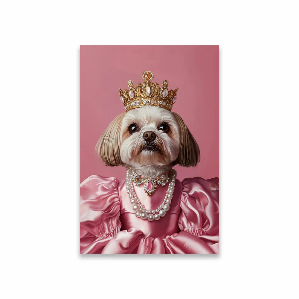 Custom Royal Pet Portrait Poster Personalized Renaissance Dog From Photo Prints Canvas Painting Prints  Gift for Cat Room Decor