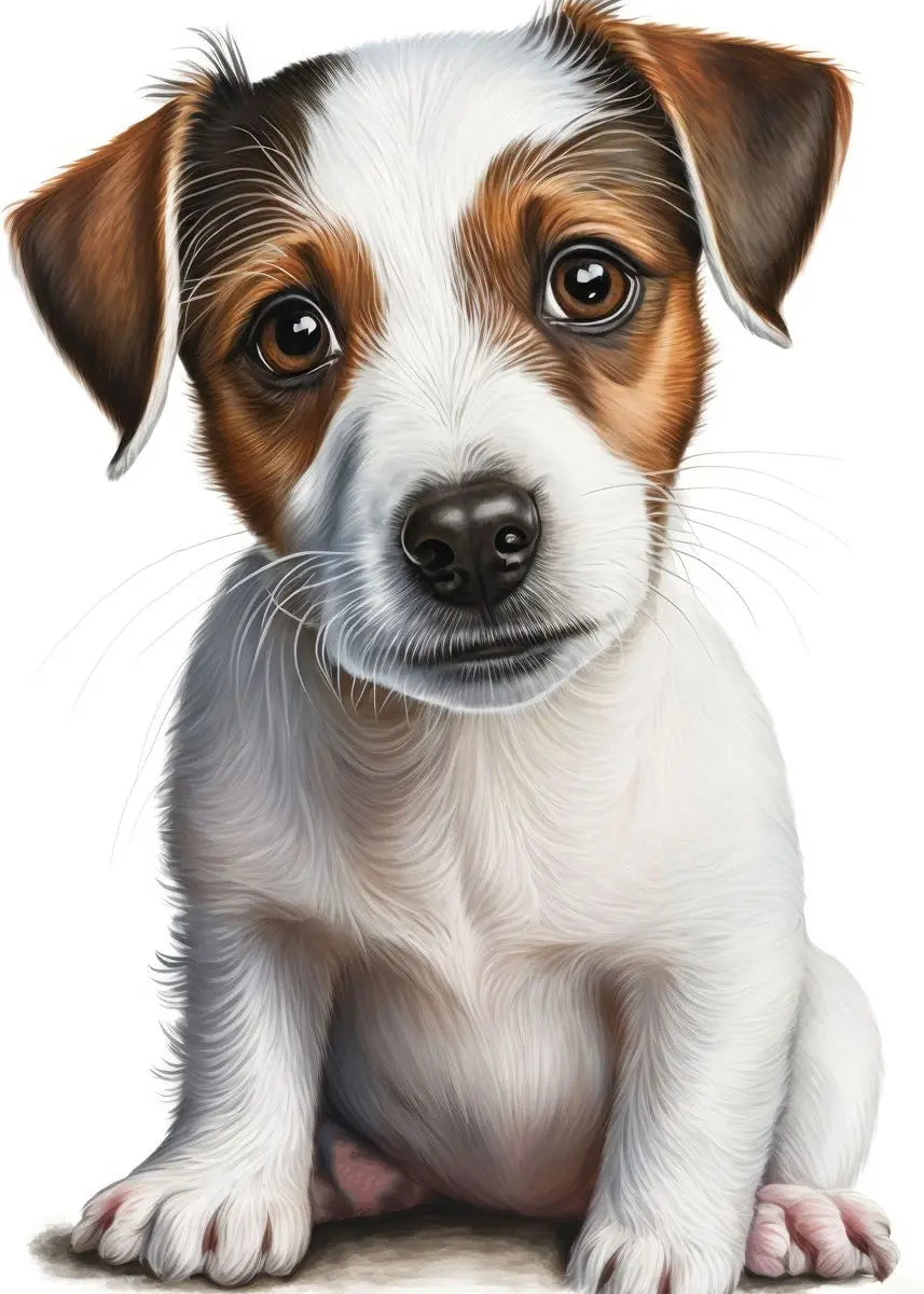 Cute Baby Pet Portrait Canvas Poster Bulldog Schnauzer Chihuahua Painting Animal Dog Art Print Wall Pictures Living Room Decor