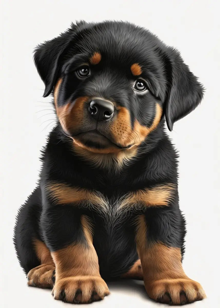 Cute Baby Pet Portrait Canvas Poster Bulldog Schnauzer Chihuahua Painting Animal Dog Art Print Wall Pictures Living Room Decor