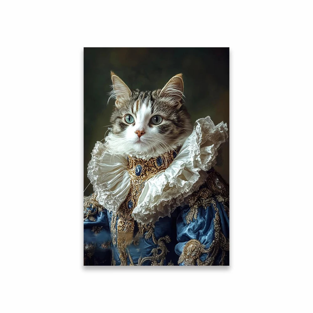 Custom Royal Pet Portrait Poster Personalized Renaissance Dog From Photo Prints Canvas Painting Prints  Gift for Cat Room Decor