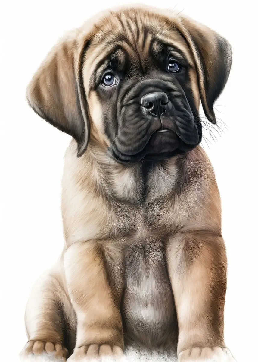 Cute Baby Pet Portrait Canvas Poster Bulldog Schnauzer Chihuahua Painting Animal Dog Art Print Wall Pictures Living Room Decor