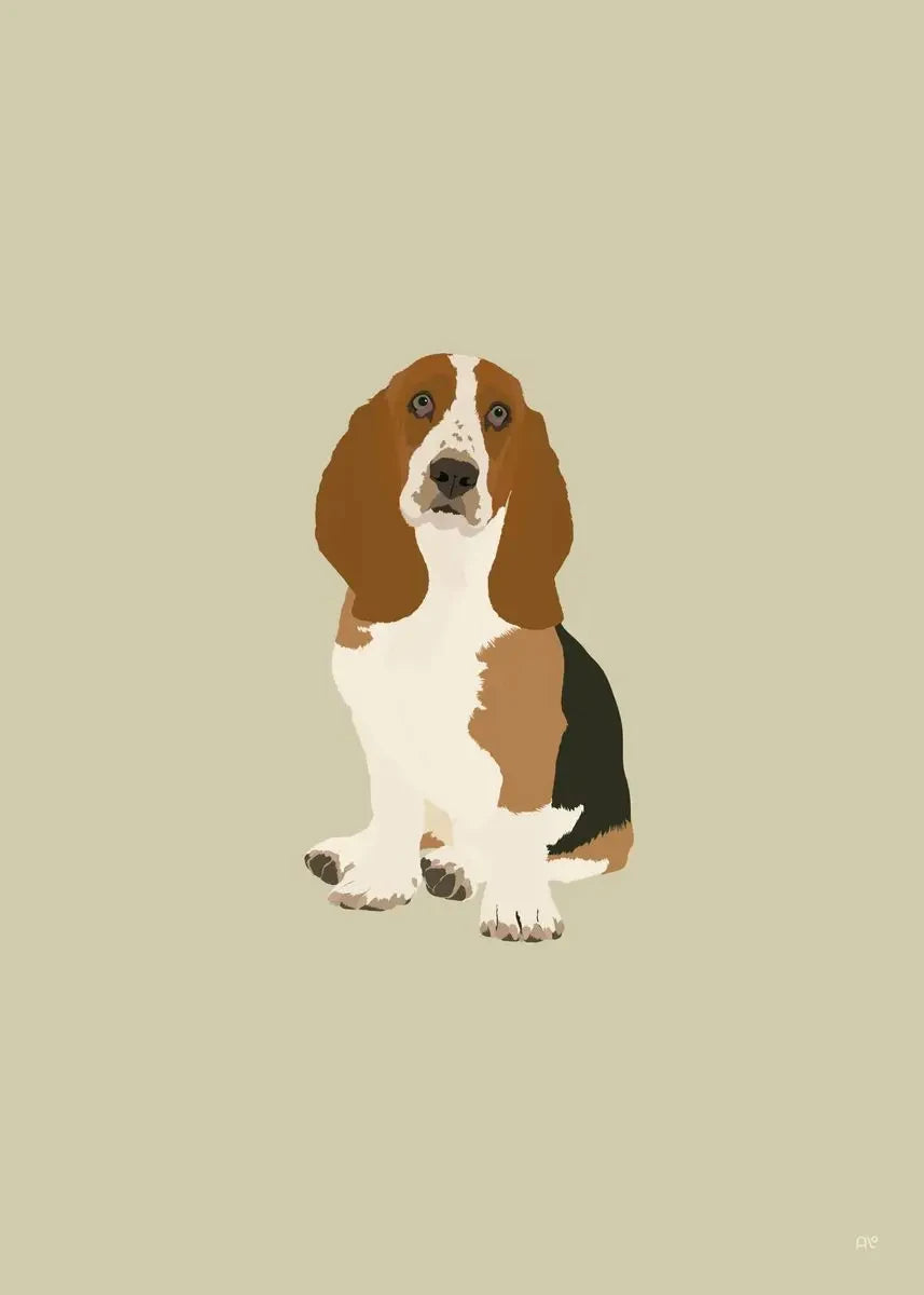 Modern Colorful Abstract Puppy Portrait Poster Wall Art Picture Beagle Koki Bull Dog Canvas Painting Simple Living Room Decor