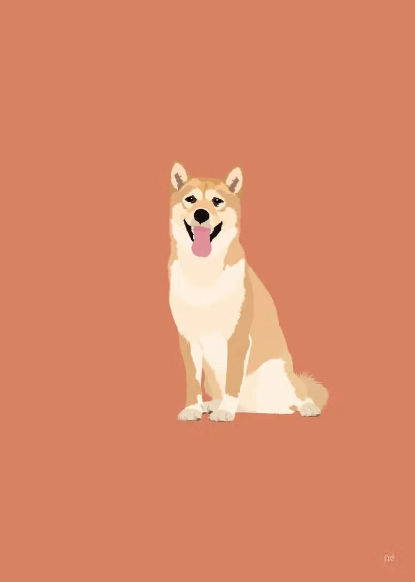 Modern Colorful Abstract Puppy Portrait Poster Wall Art Picture Beagle Koki Bull Dog Canvas Painting Simple Living Room Decor