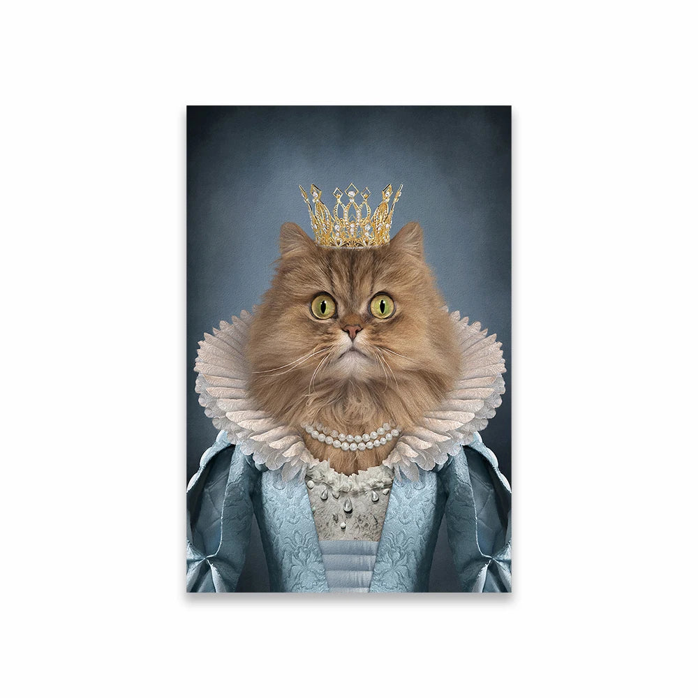 Custom Royal Pet Portrait Poster Personalized Renaissance Dog From Photo Prints Canvas Painting Prints  Gift for Cat Room Decor