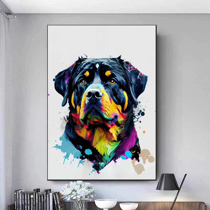 Cute Graffiti Pet Dogs Poster Prints Golden Retriever Border Collie French Bulldog Wall Art Canvas Painting Home Room Decor