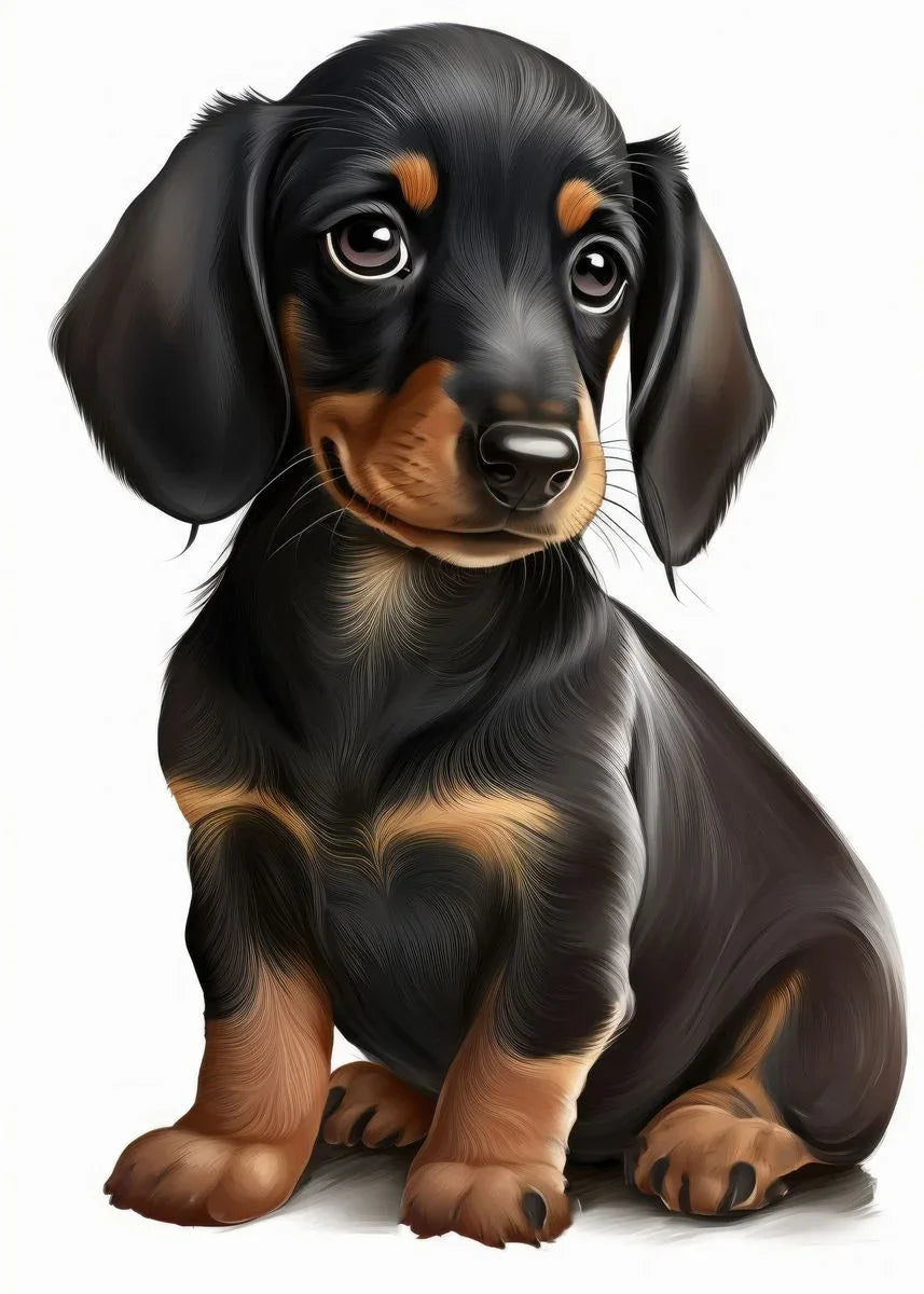 Cute Baby Pet Portrait Canvas Poster Bulldog Schnauzer Chihuahua Painting Animal Dog Art Print Wall Pictures Living Room Decor
