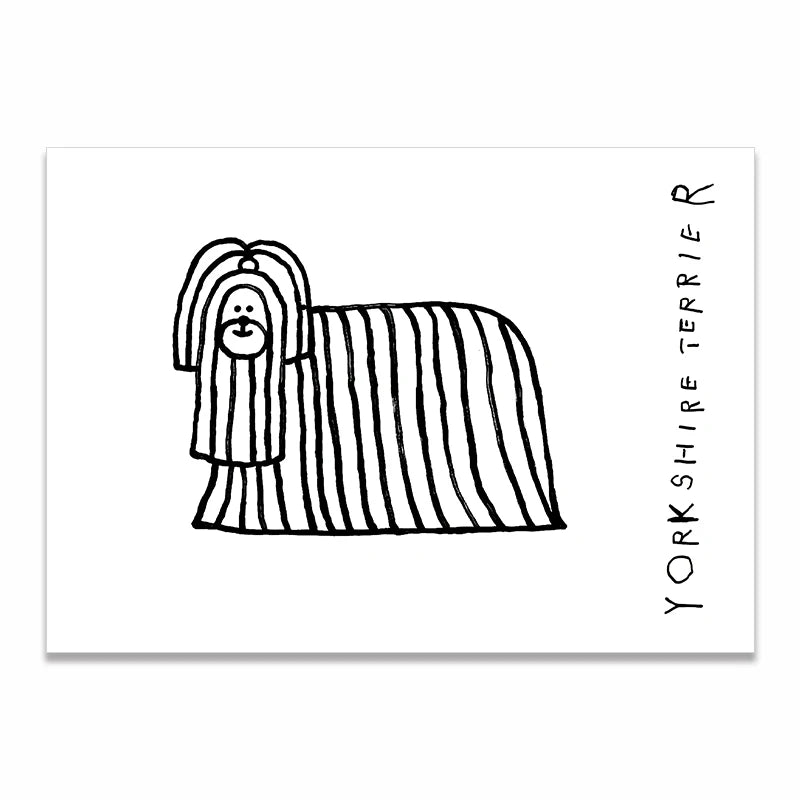 Wall Art Canvas Print Painting Poster Picture Black White Cute Animal Puppy Dog Modern Nordic Korean Living Room Home Decor