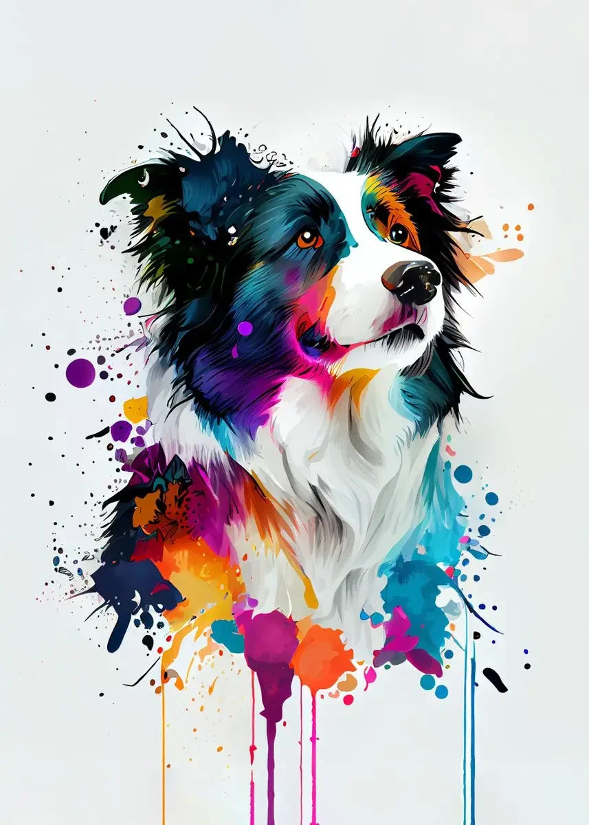 Cute Graffiti Pet Dogs Poster Prints Golden Retriever Border Collie French Bulldog Wall Art Canvas Painting Home Room Decor