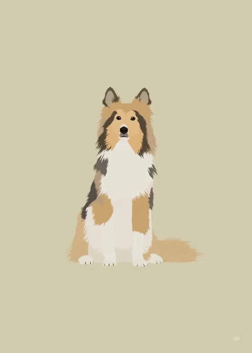 Modern Colorful Abstract Puppy Portrait Poster Wall Art Picture Beagle Koki Bull Dog Canvas Painting Simple Living Room Decor