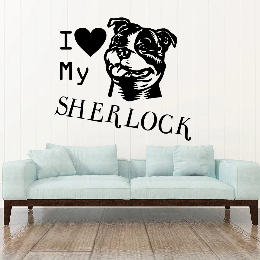 Cartoon Pet dog Wall Stickers Decorative Sticker Home Decor For Kids Rooms Decoration Decal Creative Stickers