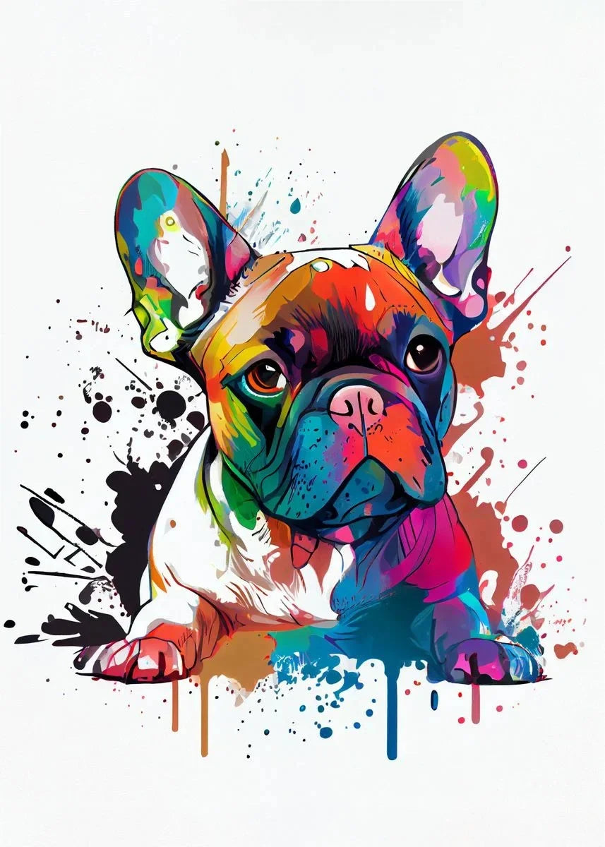 Cute Graffiti Pet Dogs Poster Prints Golden Retriever Border Collie French Bulldog Wall Art Canvas Painting Home Room Decor