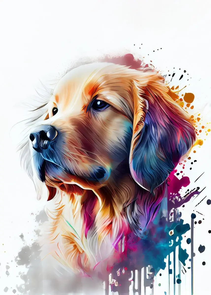 Cute Graffiti Pet Dogs Poster Prints Golden Retriever Border Collie French Bulldog Wall Art Canvas Painting Home Room Decor